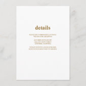 Eintrittskarte für moderne Arten von Hochzeitsinfo Begleitkarte (Vorderseite)