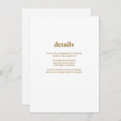 Eintrittskarte für moderne Arten von Hochzeitsinfo Begleitkarte (Vorne/Hinten)