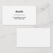 Eintrittskarte für moderne Arten von Hochzeitsinfo Begleitkarte (Vorne/Hinten)