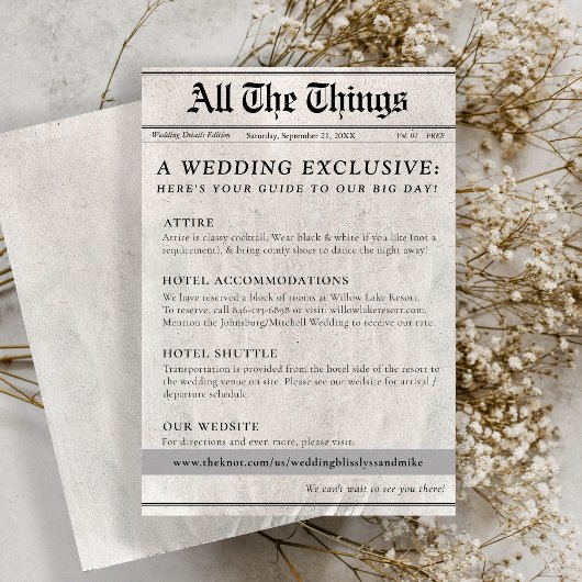 Eintrittskarte für niedliche Tageszeitungen Begleitkarte