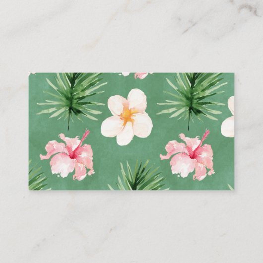 Eintrittskarte für tropische Blumenblätter einfüge Begleitkarte (Rückseite)