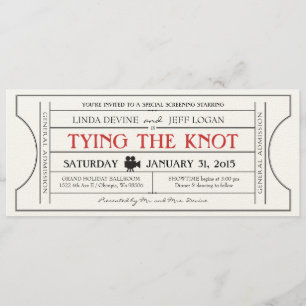 Eintrittskarte für Vintage-Film einladung