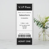 Eintrittskarte für VIP-Pass Einladung (Stehend Vorderseite)
