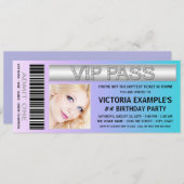 Eintrittskarte Geburtstagsparty Einladung (Vorne/Hinten)