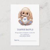 Eintrittskarte mit niedlichem Putz-Hasen zum Betre Begleitkarte (Vorderseite)