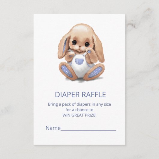 Eintrittskarte mit niedlichem Putz-Hasen zum Betre Begleitkarte (Vorderseite)