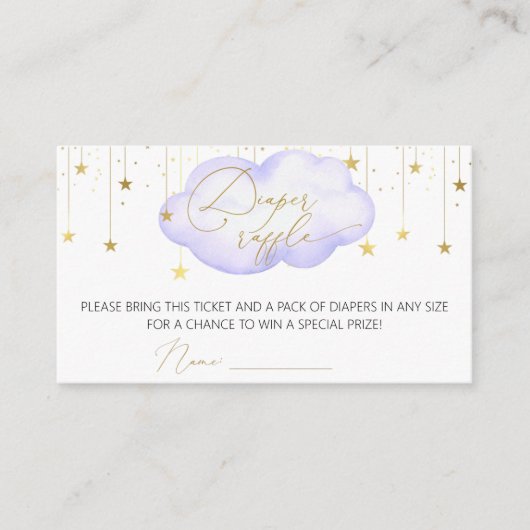 Eintrittskarte, Mond & Sternenkarte für den Lavend Begleitkarte (Vorderseite)