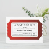 Eintrittskarte zum Party Einladung (Stehend Vorderseite)