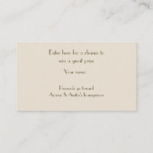 Eintrittskarten für Brillen und Groom Owl Begleitkarte (Rückseite)