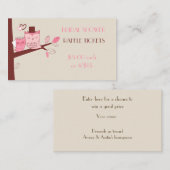 Eintrittskarten für Brillen und Groom Owl Begleitkarte (Vorne/Hinten)