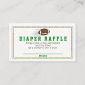 Eintrittskarten für das Football-Windeln Begleitkarte (Vorderseite)