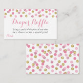 Eintrittskarten für das Windeln von Rosa und Gold Begleitkarte (Vorne/Hinten)