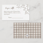 Eintrittskarten für Windeln Begleitkarte (Vorne/Hinten)