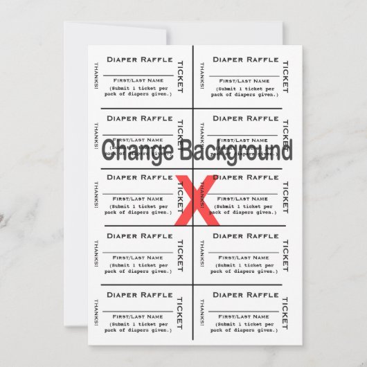 Eintrittskarten für Windeln benutzerdefiniert erst Einladung (Vorderseite)