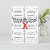 Eintrittskarten für Windeln benutzerdefiniert erst Einladung (Stehend Vorderseite)