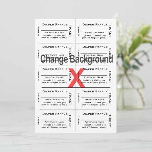 Eintrittskarten für Windeln benutzerdefiniert erst Einladung (Stehend Vorderseite)