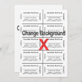 Eintrittskarten für Windeln benutzerdefiniert erst Einladung (Vorne/Hinten)