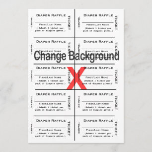 Eintrittskarten für Windeln benutzerdefiniert erst Einladung