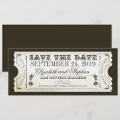 Eintrittskarten zum Datum speichern Save The Date (Vorne/Hinten)