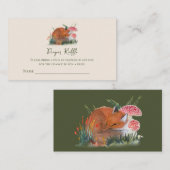 Eintrittskarten zum Herbstschläfchen Fox Diaper Um Begleitkarte (Vorne/Hinten)