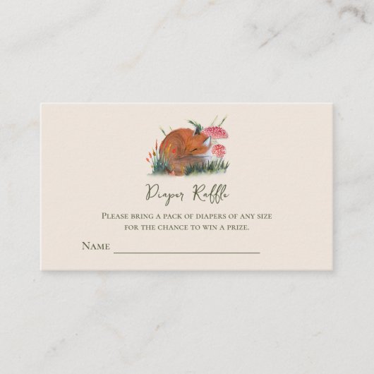 Eintrittskarten zum Herbstschläfchen Fox Diaper Um Begleitkarte (Vorderseite)