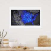 einundsechzig Jahre Tornado-Tracks Poster (Küche)