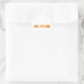 einundsiebzig Dollar Runder Aufkleber (Tasche)