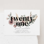 Einundzwanzig Florals - 21. Geburtstag Einladung