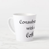 Einverstanden mit meinem Kaffee Milchtasse (Linke Ecke)