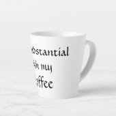 Einverstanden mit meinem Kaffee Milchtasse (Rechte Ecke)