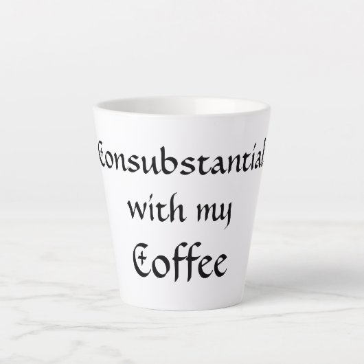 Einverstanden mit meinem Kaffee Milchtasse (Vorderseite)