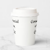 Einverstanden mit meinem Kaffee Pappbecher (Links)