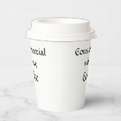 Einverstanden mit meinem Kaffee Pappbecher (Rechts)