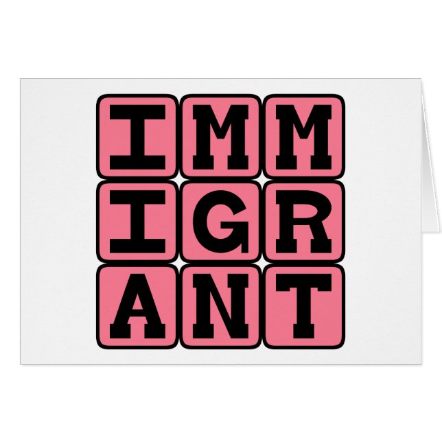 Einwanderer, Ausländer (Vorderseite (Horizontal))