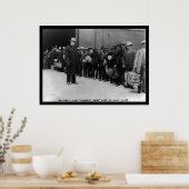 Einwanderer gehen 1911 auf die Insel Ellis Poster (Küche)