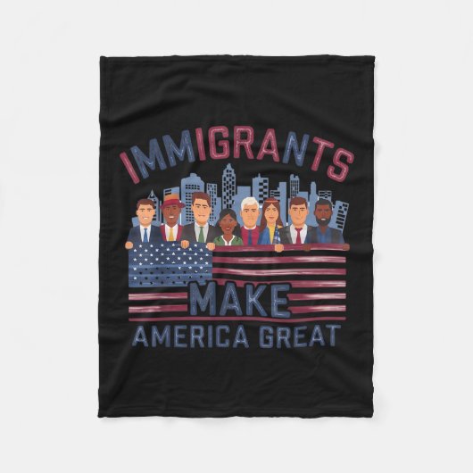 Einwanderer machen Amerika groß Fleecedecke (Vorderseite)