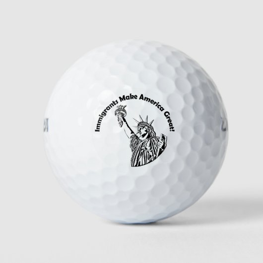Einwanderer machen Amerika groß Golfball (Vorderseite)
