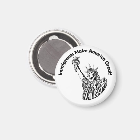 Einwanderer machen Amerika groß Magnet (Vorderseite/Rückseite)