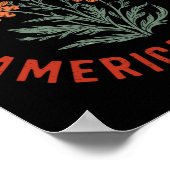 Einwanderer machen Amerika großartig Florale Blume Poster (Ecke)