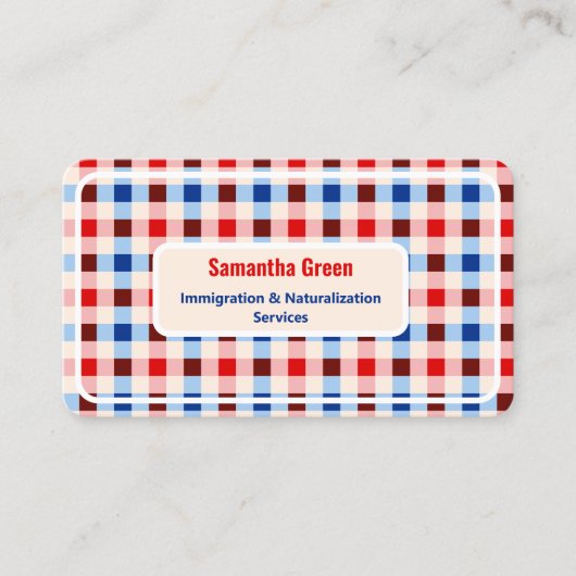 Einwanderungsbürgerschaft Visitenkarte (Vorderseite)