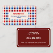 Einwanderungsbürgerschaft Visitenkarte (Vorne/Hinten)