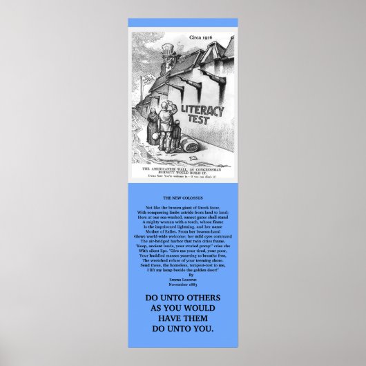 Einwanderungsflüchtlinge Vintager politischer Cart Poster (Vorne)