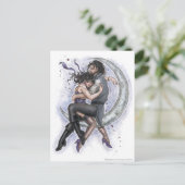 Einweg-Ticket zur mondromantischen Liebe Postkarte (Stehend Vorderseite)