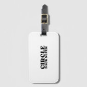 Einweg-Transit | Circle Back Nie Gepäckanhänger (Vorderseite Vertikal)