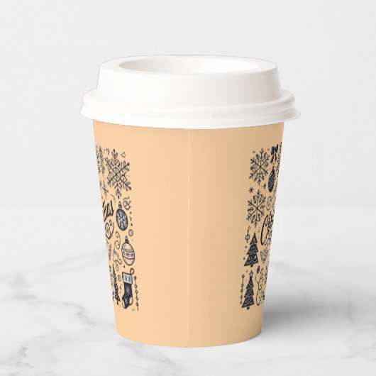 Einwegbecher oder Papierbecher für Weihnachten (Rechts)