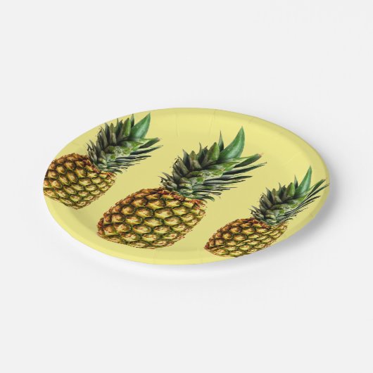 Einwegpapier-Party-Teller für Ananas Pappteller (Schrägansicht)