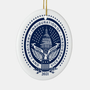 Einweihung des Biden Harris President Keramik Ornament