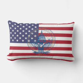 Einweihung des Donald Trump Logo American Flag USA Lendenkissen