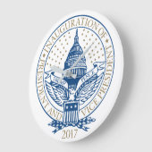 Einweihung des Trump Pence President Große Wanduhr (Winkel)