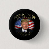 Einweihung Präsidenten-Donald Trump Gedenk Button (Vorderseite)
